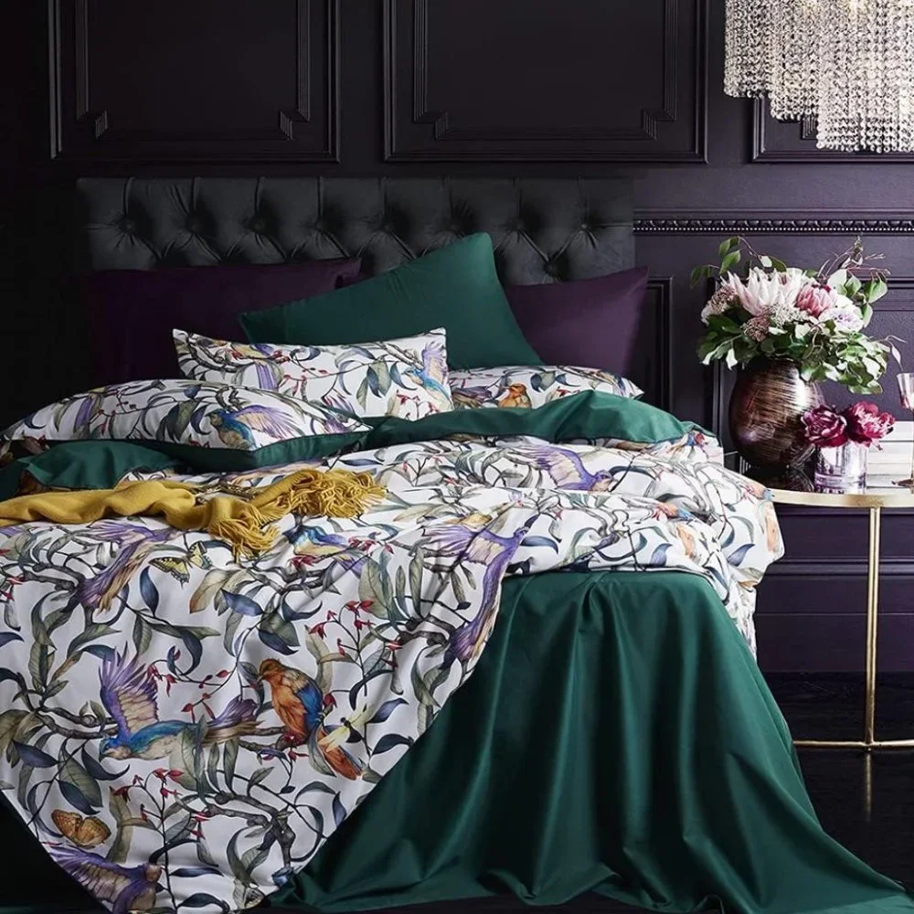 Boho Bliss: Paisley Floral Duvet Cover Set with Pillowcases